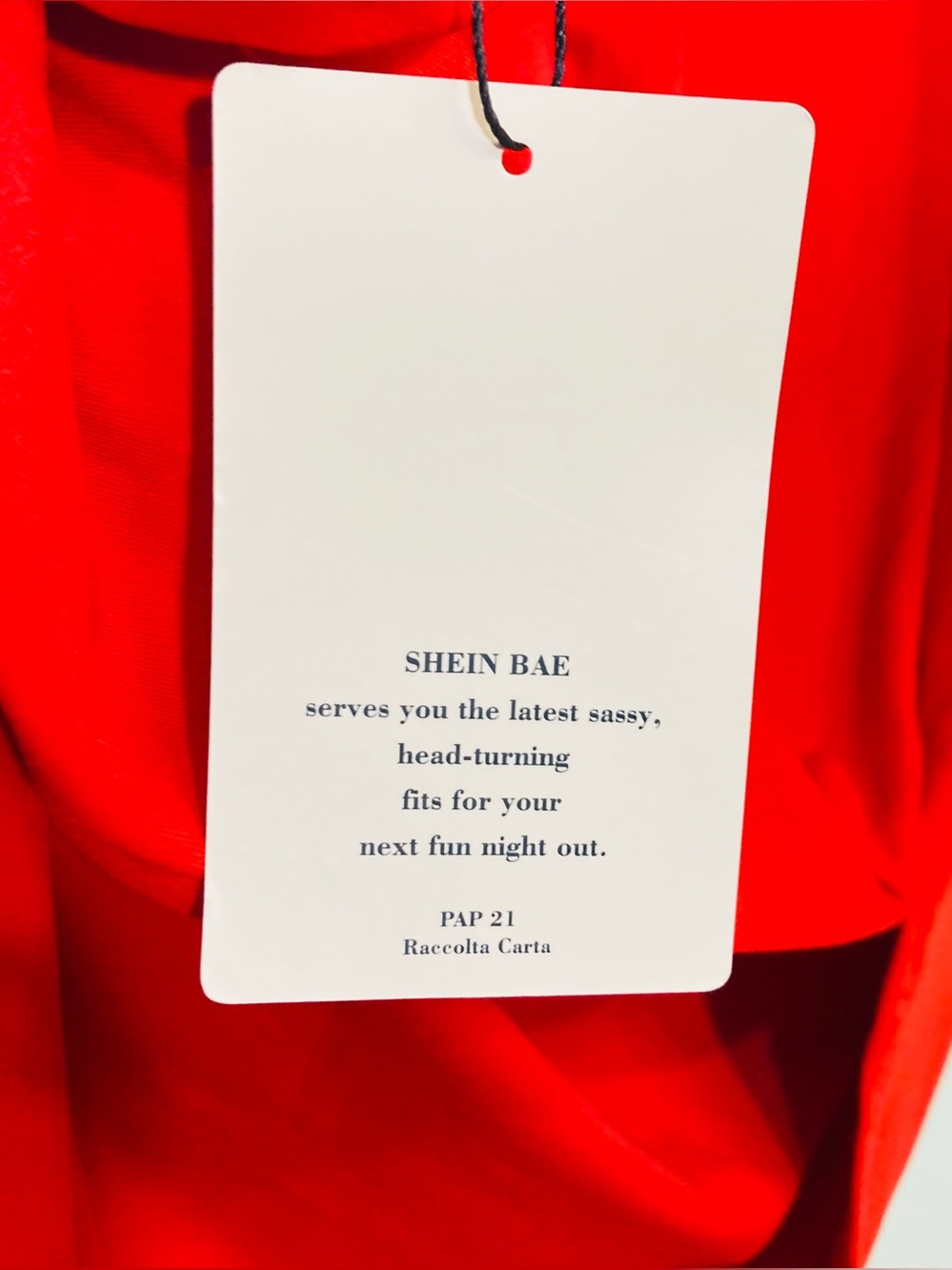 NWT SHEINBAE Size 40/42 8/10 Red Cowl Neck Midi Dress - Picture 4 of 5